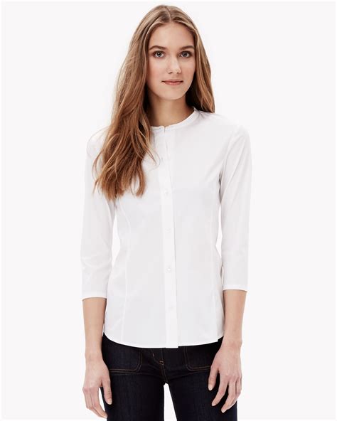 collarless shirts for women.